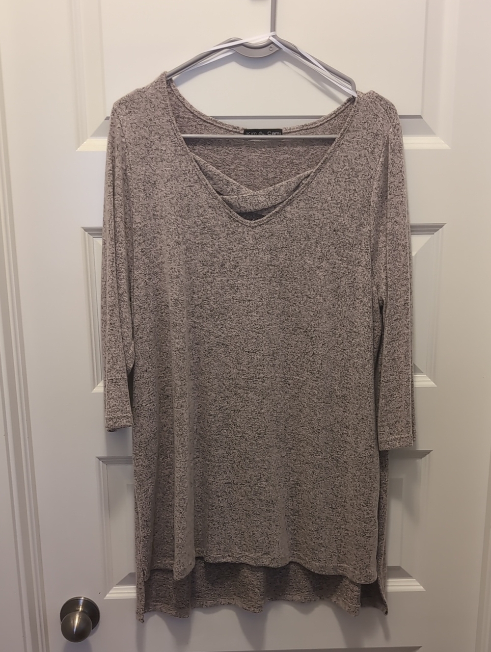 Kim & Cami Crisscross V-Neck Tunic